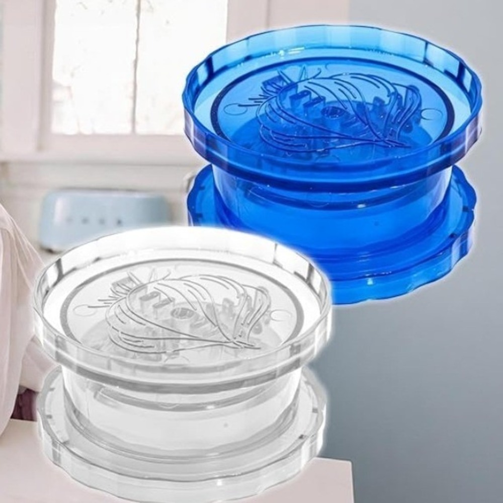 Manual Garlic Twister Transparent & Blue Rotary Mincer Chopper New